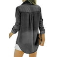 thumbnail image 4 of Long Sleeve Women Casual Button Denim Blouse With Pocket, 4 of 4