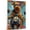 Airedale Terrier, variant on Ibizan Hound Dog Poster Riding A Motorcycle - Ibizan Hound Dog Canvas Wall Art For Bedroom Decor - Bedroom Decor - Dog Home Decor