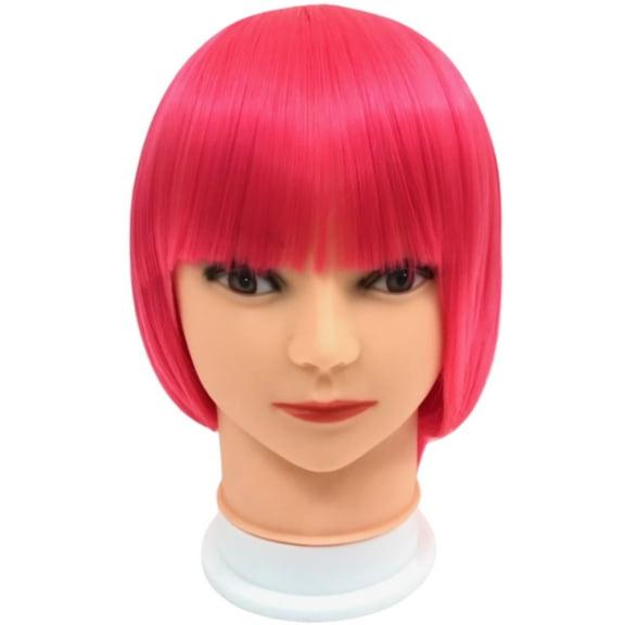 Neon Pink Bob Wig