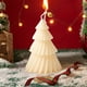 thumbnail image 3 of Candle, Aromatherapy, Rotating Christmas Tree, Home Decor, Desktop, Gift, Realistic Pine Scent, Long-Lasting Flame, Natural Soy Wax, Wooden Base, 8 Inches Tall, For Bedroom, Office, Living, 3 of 8