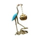 thumbnail image 5 of Porta incienso colgante con diseño de grúa, adorno de mesa para el hogar y la casa de té. Azul y dorado, 5 of 9
