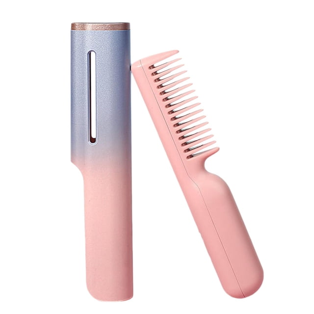 Cepillo alisador de pelo inalámbrico Yinane Rosa y azul Plancha de pelo