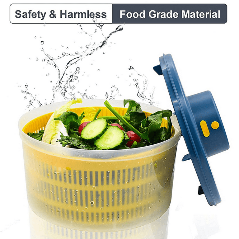 Electric Salad Spinner-Lettuce Vegetable Dryer, USB Rechargeable, Quick  Drying Lettuce Fruit Spinner Material Bowl 
