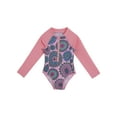 thumbnail image 3 of YiZYiF Big Little Girls One-piece Swimwear Long Sleeves Printed Patterns Bathing Suit,Sizes 4-16, 3 of 7