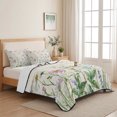 thumbnail image 5 of Full Quilt Set 78''x90'', Vintage Flower Lightweight Bedspread Coverlet Set with 2 Pillow Shams, Botanical Wildflower Plant Country Daisy Breathable All Season Quilt Bedding for Bedroom/Guest Room, 5 of 9