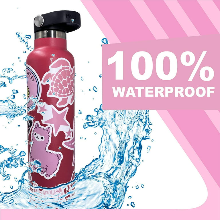 Clerance! 100pcs Preppy Stickers Pink Cute Vinyl Aesthetic Water