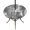 Gray,White, variant on Round Outdoor Tablecloth with Umbrella Hole and Zipper, Abstract Blue Tablecloth with Elastic Waterproof, Modern Simple Painting Art Patio Table Covers for 31" - 35" Picnic Pool Tables