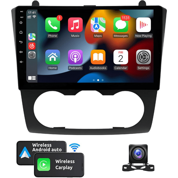 Car Stereo Radio for Nissan Altima 2008-2012 Wireless CarPlay Android Auto 9" Touch Screen Car Audio Receiver FM Backup Camera