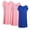 1 Blue + 2 Pink, variant on Jamicy Night Dress for Women Clearance Sales Women's Nightgown 3 Pack Nightshirts Short Sleeves Sleepwear Soft O Neck Nightdress with Built in Bra