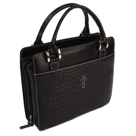 Croc Satchel Bag - Croc Embossed, Black, Lrg, Purse (Other)