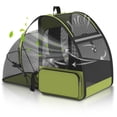 thumbnail image 5 of Cat Carrier Backpack Expandable Breathable Pet Carrier for Large Cat Puppy Outdoor Travel Pet Backpack with Vantilated Mesh, Green, 5 of 8
