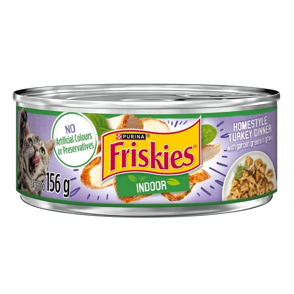 Friskies Indoor Gravy Turkey Dinner Wet Cat Food 156g, 156 g
