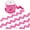 Pink, variant on 10 Yards 1.5"/37mm Wide Wave Bending Fringe Trim Rick Rack Hot Pink Zig Zag Ric Rac Trim Curved Woven Fabric Webbing Edge Lace Ribbon for Sewing Home Party Wedding Dress Craft