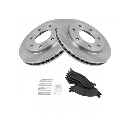 Front Brake Pad and Rotor Kit - Compatible with 1997 - 1999 Ford F-250 4WD 1998