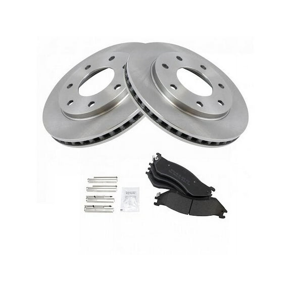 Front Brake Pad and Rotor Kit - Compatible with 1997 - 1999 Ford F-250 4WD 1998