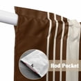 thumbnail image 4 of Swag Valance Curtains for Windows, Brown Beige Striped Light Filtering Kitchen Curtains with Rod Pocket, Modern Farmhouse Retro Lines Window Treatment Valances for Living Room, 36x36 - 2 PCS, 4 of 9