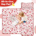 thumbnail image 4 of Red Christmas Snowman Pattern Toddler Nap Mats for Kids Preschool,50"x20" Sleeping Mat Bag or Kids,Toddler Sleeping Bag,Toddler Nap Mat or Daycare, 4 of 6
