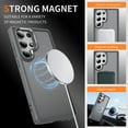 thumbnail image 2 of Dteck for Samsung Galaxy S25 Ultra Case with Magnetic, Compatible with MagSafe, Military Drop Protection Slim Translucent Matte Shockproof with Anti-Fingerprint Phone Case,Gray, 2 of 8
