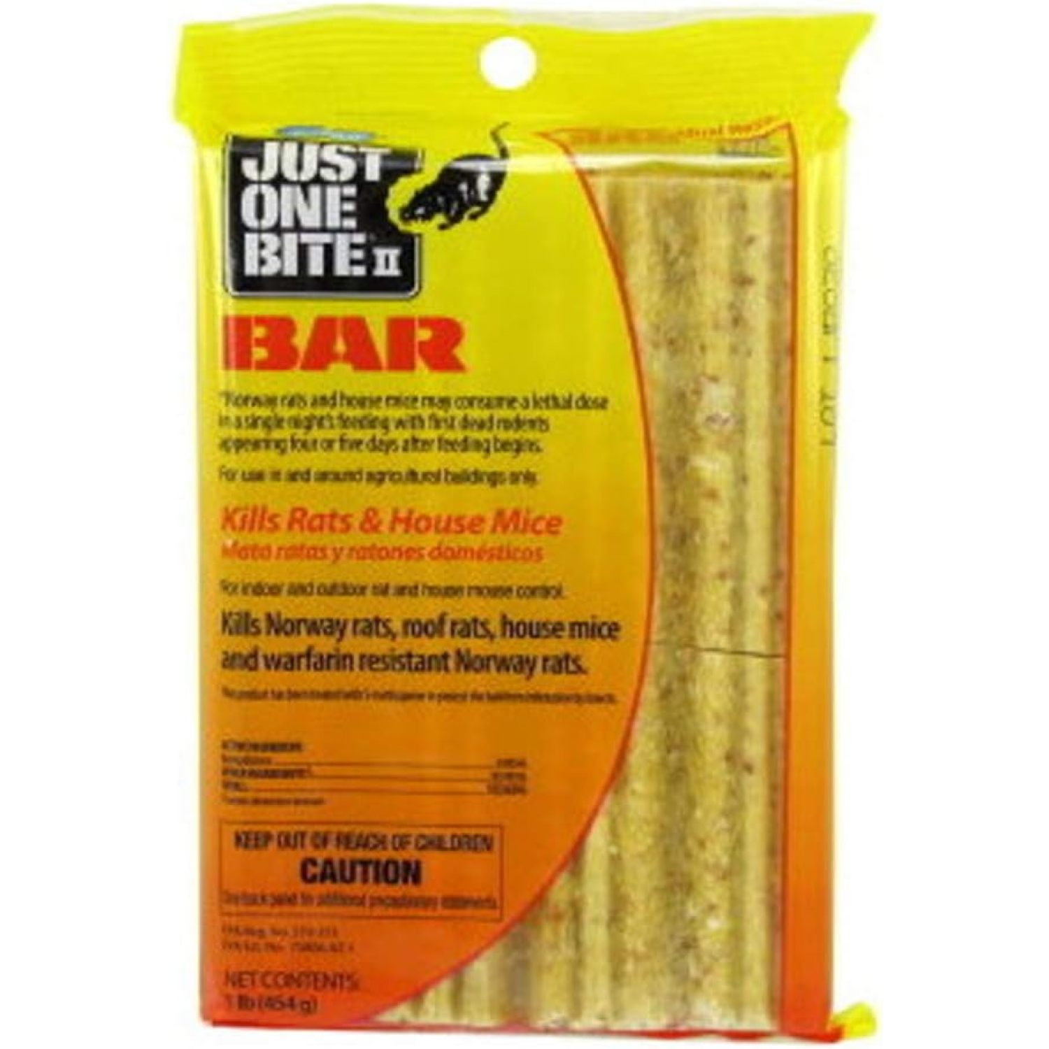 Just One Bite II 16 oz. Rodent Rat Bait Cake Blocks - (Pack of 8)