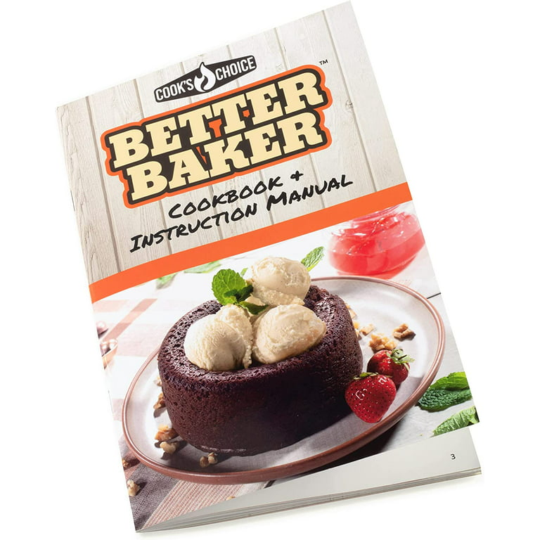 Cook's Choice Better Baker Edible Food Bowl and Muffin Maker- Bake six 3  Dessert and Dinner Bowls or Mini Muffins with Cookbook included