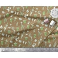 thumbnail image 2 of Soimoi Japan Crepe Satin Fabric Cactus Tree Printed Fabric 1 Yard 42 Inch Wide, 2 of 3