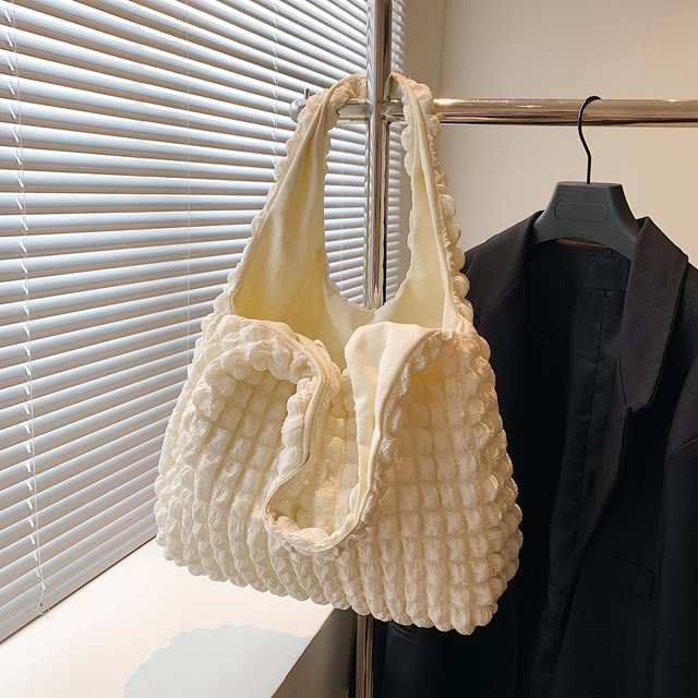 Bolso de mano con burbujas Wdftyju para mujer blanco