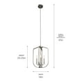 thumbnail image 3 of Ettore 14"W 3-Light Pendant Light Fixture by Kichler Brushed Nickel Finish, 3 of 5