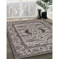 thumbnail image 2 of Ahgly Company Indoor Square Mid-Century Modern Silver Pink Oriental Area Rugs, 6' Square, 2 of 6
