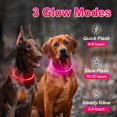 thumbnail image 3 of Miaocao 2 Packs Light Up Dog Collar, LED Dog Collar, USB Rechargeable Dog Lights for Night Walking, Adjustable Glow in The Dark Collars for Small Medium Large Dogs, Waterproof Safety Pets Lights, 3 of 8