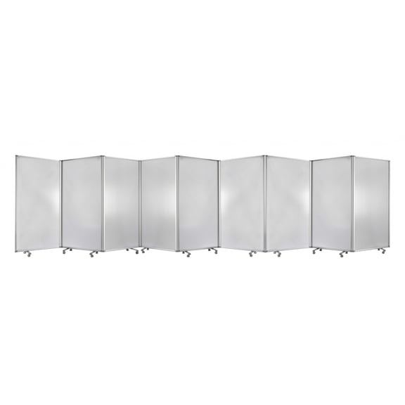 318" x 1" x 71" Clear Metal 9 Panel Resilient Screen