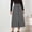 🔥 Gray, variant on USSUMA Corduroy Button Mid-Calf High-Waist Skirt A-Line Pull-On Design With Front Buttons Rustic Workwear Style For Autumn Layering Weekend And Casual Wear