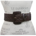 thumbnail image 2 of Women's 2 3/8" or 60 mm Wide High Waist Braided Woven Full Grain Leather Belt, 2 of 3