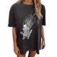 thumbnail image 1 of Camiseta de manga corta suelta con estampado de manga caída de Halloween para hombres y mujeres Pompotops hfajkhk140192, 1 of 9