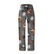 thumbnail image 4 of Kawaii Pajamas for Women Girls Cartoon Cat All Over Print Flannel Christmas Halloween Anime Soft Sleep Pajamas Pants, 4 of 5