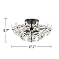 thumbnail image 3 of The Lighting Store Rosa 6 Lights Antique Black Daisy Flower Crystal Flush Mount - Antique Black - 17.7 inches in diameter x 8.7 inches H, 3 of 5