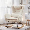 thumbnail image 6 of EBQOSK Rocking Chair Nursery, Modern Rocking Chair with High Backrest Beige, 6 of 7