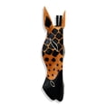 thumbnail image 3 of Wooden Tribal Giraffe Mask Orange Black Hand Carved Wall Plaque Hanging Home Decor Accent Art Unique Sculpture Handmade Handc 20" Tall x 6" Wide x, 3 of 6