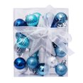 thumbnail image 2 of Dserhfy 30 Pcs Mini Christmas Ball Ornaments Set 1.81 Inch Plastic Christmas Ball Hanging Ornaments with Glitter Tree Topper Star for Holiday Wedding Birthday Party Decoration, 2 of 8