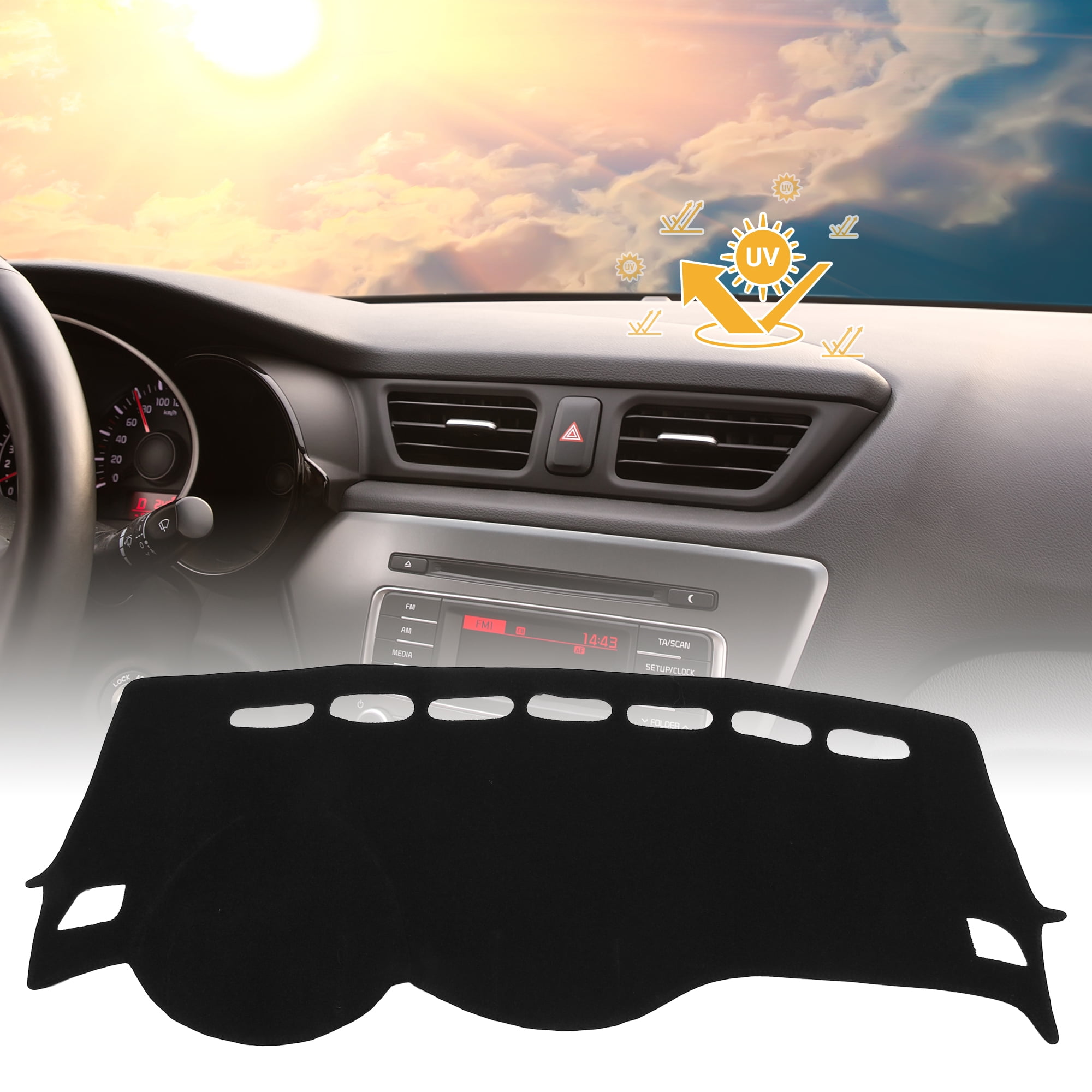 Unique Bargains Dashboard Covers for Chevy Trax 2017-2022 Dash Cover Mat Non-Slip Pad Protector Carpet