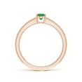 thumbnail image 2 of Angara Natural 0.4 Ct. Emerald Solitaire Ring in 14K Rose Gold for Women (Ring Size: 3.5), 2 of 9