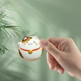thumbnail image 2 of Mini Tumbler Toy Desktop Toys Small Animals Decorations Ceramic Cat Statue Figurines Kitty Sculpture for Dresser Living Room Tabletop, 2 of 7
