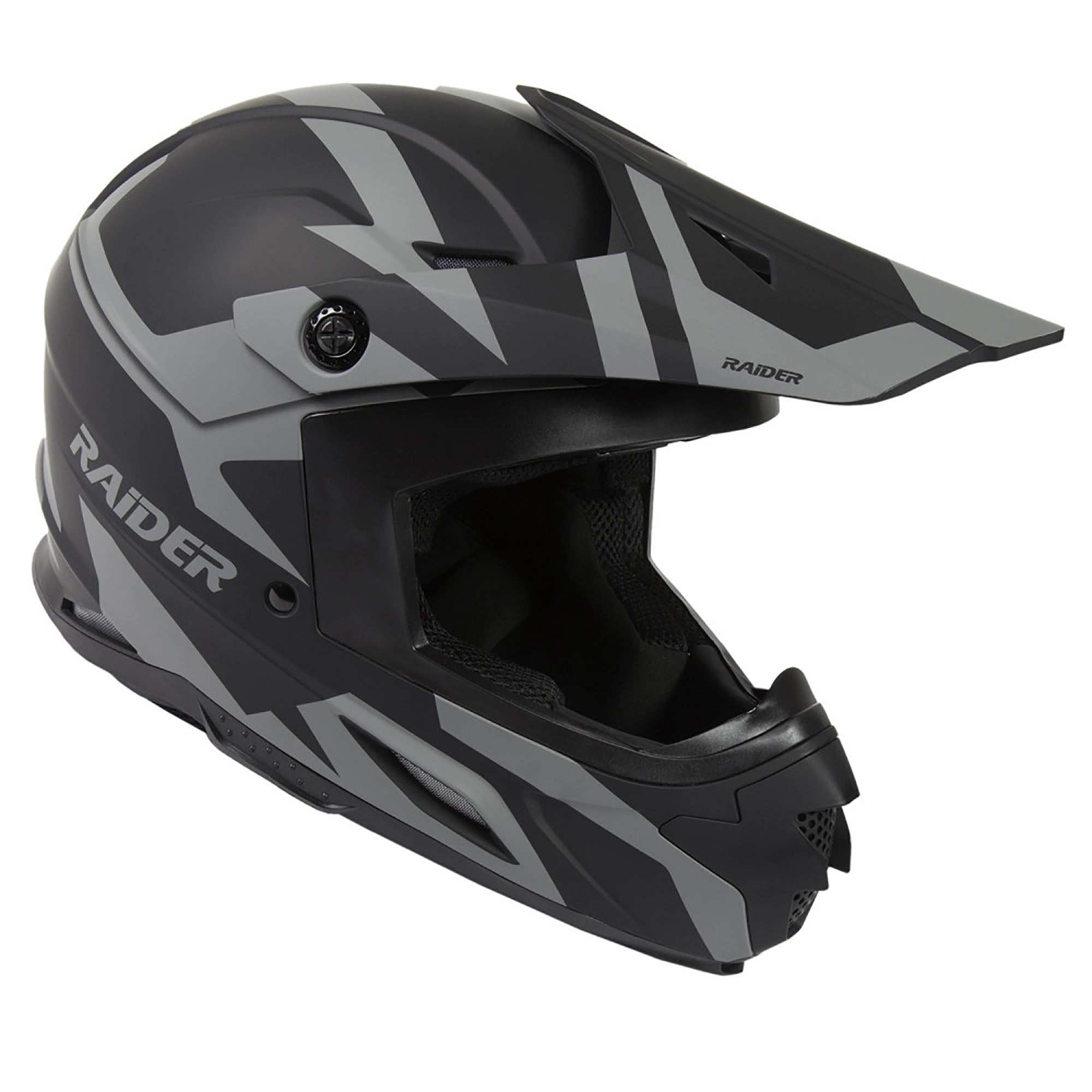 Raider Z7 MX Off-Road ATV UTV Adult Helmet DOT Approved - Black/Silver - 2XL