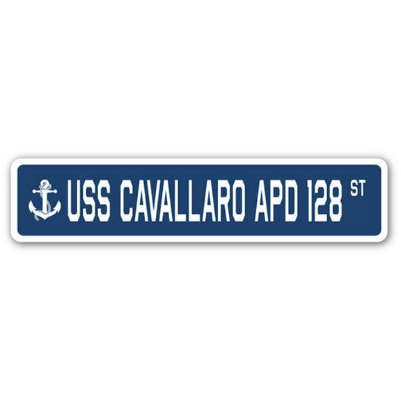 USS CAVALLARO APD 128 Street Sign us navy ship veteran sailor gift