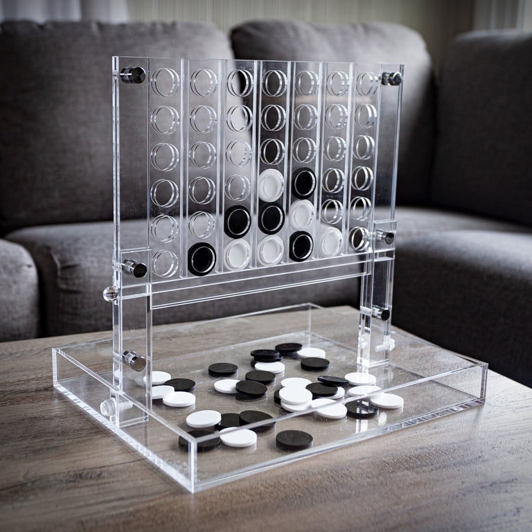 IAMSIAMZ Wooden Tic-Tac-Toe Game - 5x5 Inch Travel Strategy Board Game For Home & On-the-Go