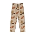 thumbnail image 6 of Uemuo Cartoon Squirrel Pattern Men's Wide Leg Palazzo Lounge Pants with Pockets Light Weight Loose Comfy Casual Pajama Pants-Large, 6 of 9