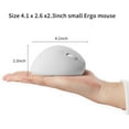 thumbnail image 6 of KUYHRF USB Wireless Vertical Mouse M Size for Small Hands, Ergonomic Optical Low Noise 6 Buttons, Reduce Wrist Strain, Compatible with MacBook/PC/Laptop/Desktop/Windows/Mac OS-White, 6 of 9