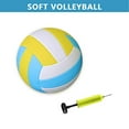 thumbnail image 4 of Zdgao Outdoor Portable Volleyball Net System - Adjustable Height Poles with Soft Volleyball Ball, Pump, Boundary Line, and Carry Bag for Backyard, Beach, Lawn (Fluorescent Green), 4 of 5