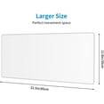 thumbnail image 3 of White Mouse Pad Extended Large Gaming Mousepad XL Big Long Oversized Desk Mat Stitched Edges 31.5 X 11.8 Inch for Home Office, 3 of 6