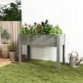 thumbnail image 3 of Jopath Grey Raised Garden Bed with Legs, Elevated Wooden Planter Box for Outdoor Plants Flowers Fruits Vegetable Herb Growing(40"x20"x31"), 3 of 9