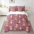 thumbnail image 2 of Manfei Animal Sloth 7-Piece Twin Bedding Sets,Jungle Safari Bedding Comforter Set,Kawaii Wildlife Breathable Sheet Sets,Super Cozy Cartoon Room Decorative,Reversible, 2 of 7